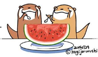 h吃瓜简笔画,h吃瓜，夏日清凉一“瓜”